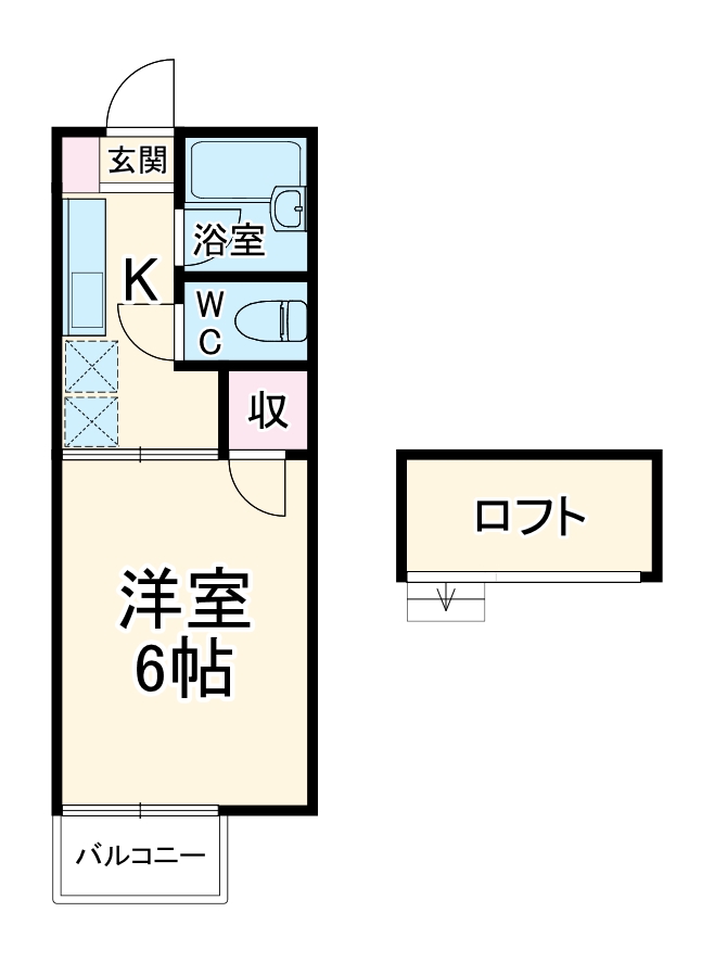 b’CASA千葉酒々井re-born・203号室の間取り