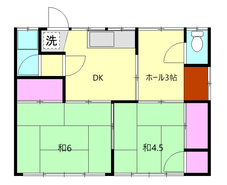 杉山貸家の間取り