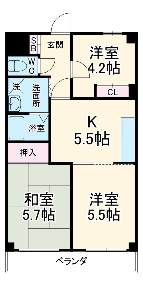 ホワイトパレス大宮の間取り