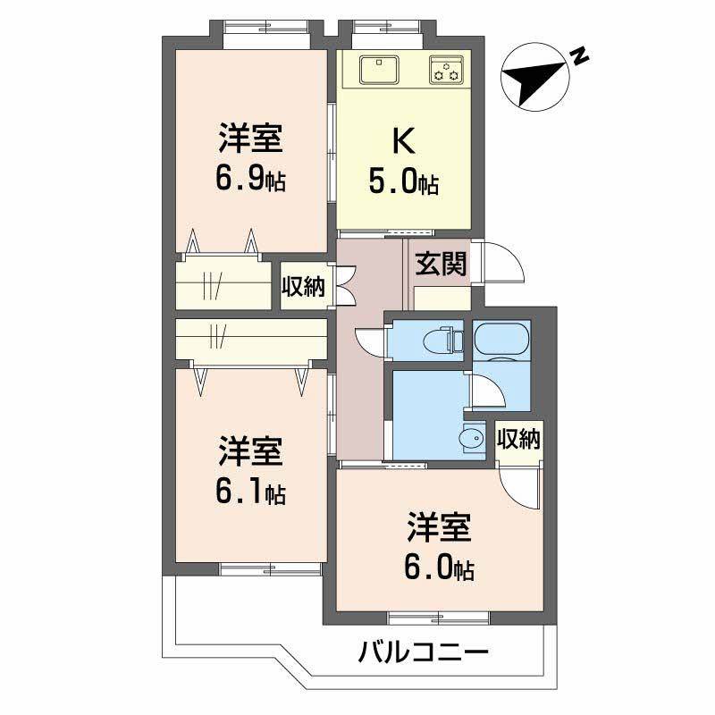 ハイツしらいの間取り