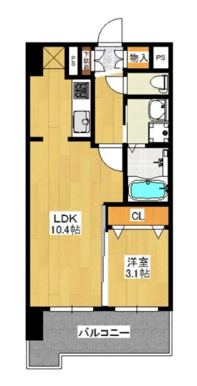 レジディア博多の間取り