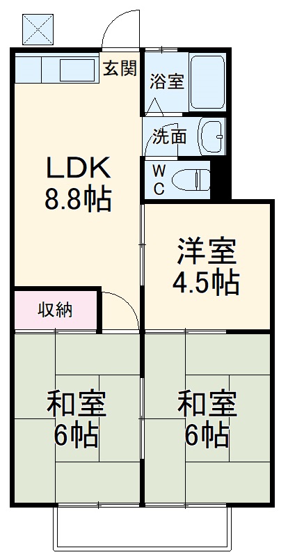 メイプルタウンⅠの間取り