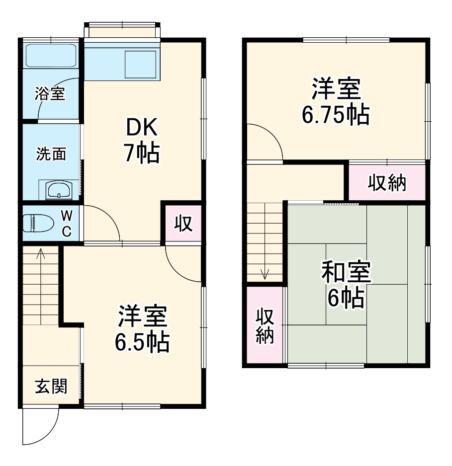宮代テラスハウスⅠの間取り