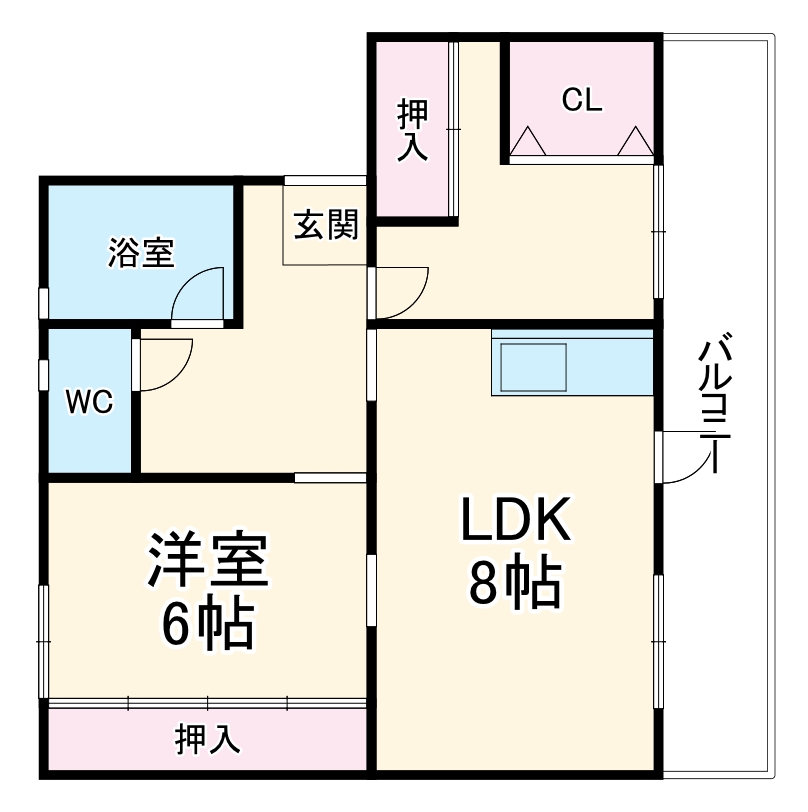 ハイライフ呼続Aの間取り