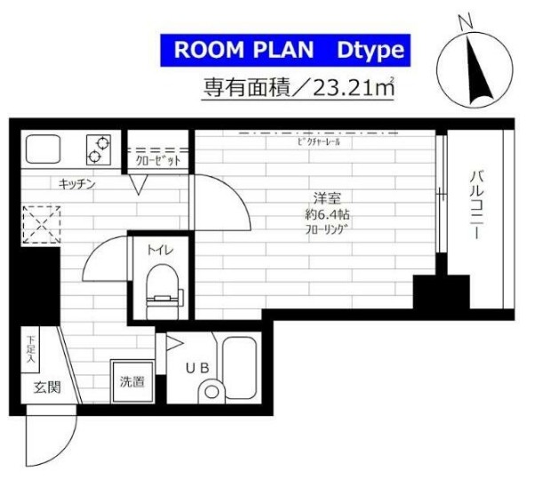 ステージファースト慶應三田・1103号室の間取り