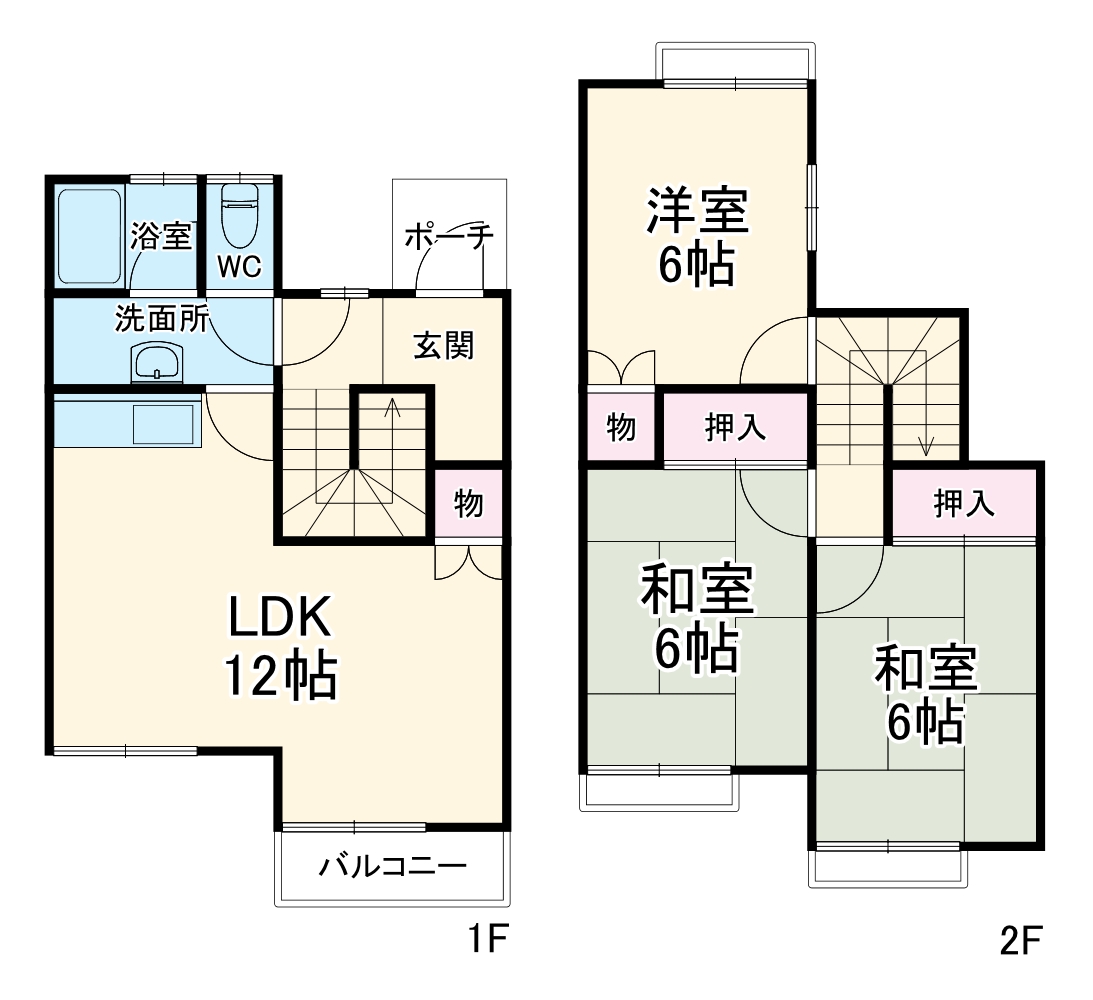 千村の完工年月(1978年3月)築の賃貸一戸建ての間取り