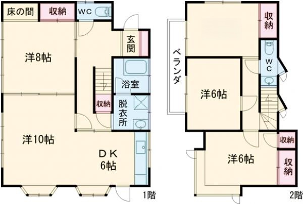 鳥山下町戸建の間取り