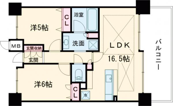 プレサンスロジェ太秦天神川駅前の間取り