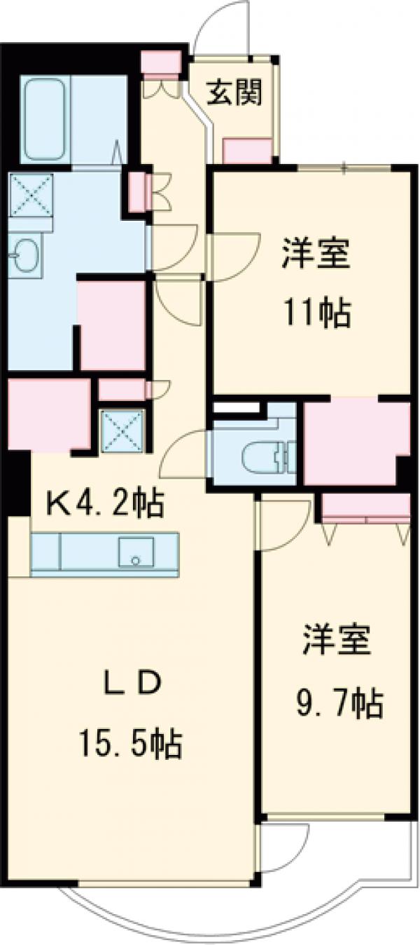 リフィオ目黒の間取り
