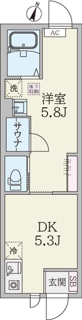 Ma Cachette・106号室の間取り