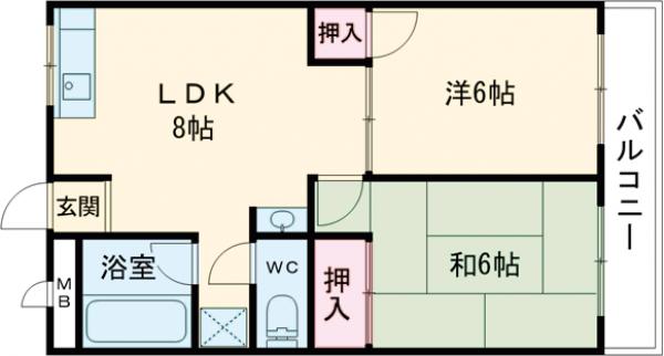 離宮ガーデンハイツの間取り