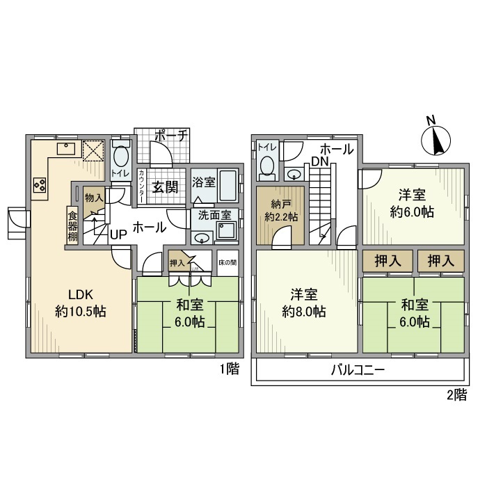 宿連寺戸建の間取り