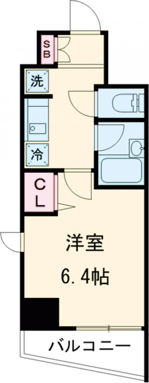 アーバンファースト両国・6F号室の間取り