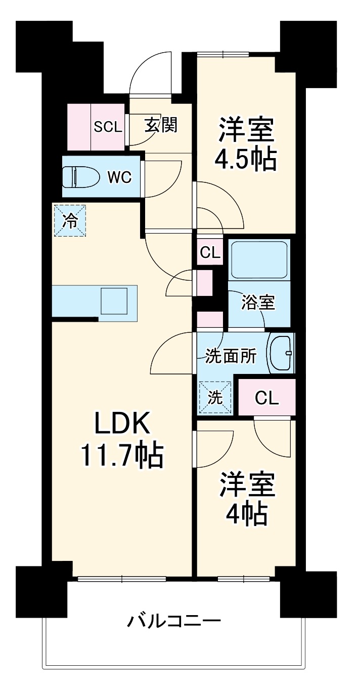 プレサンス名駅南ブリエの間取り