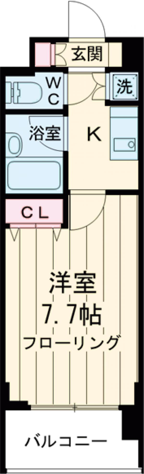 ラグジュアリーアパートメント両国・402号室の間取り