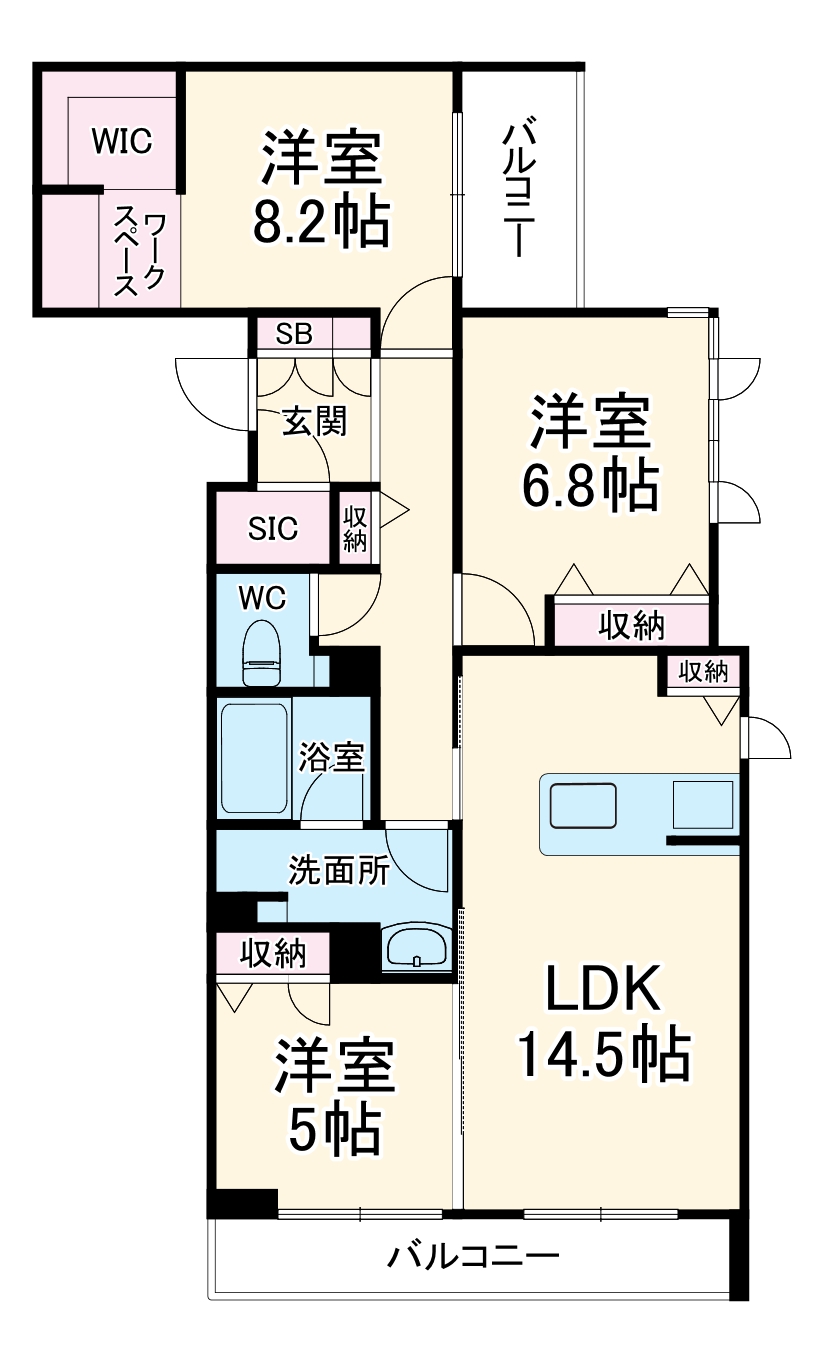 グランメゾン南浅田の間取り