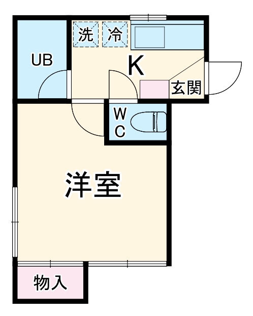 チェリーハイツ・102号室の間取り