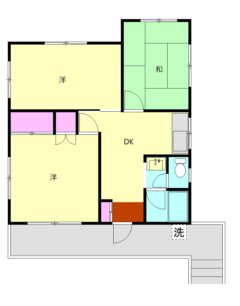 久野886貸家の間取り