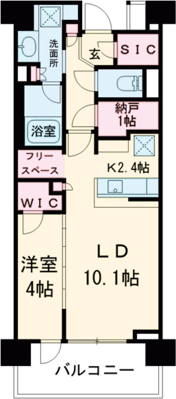 クレヴィア荏原町GARDEN・309号室の間取り