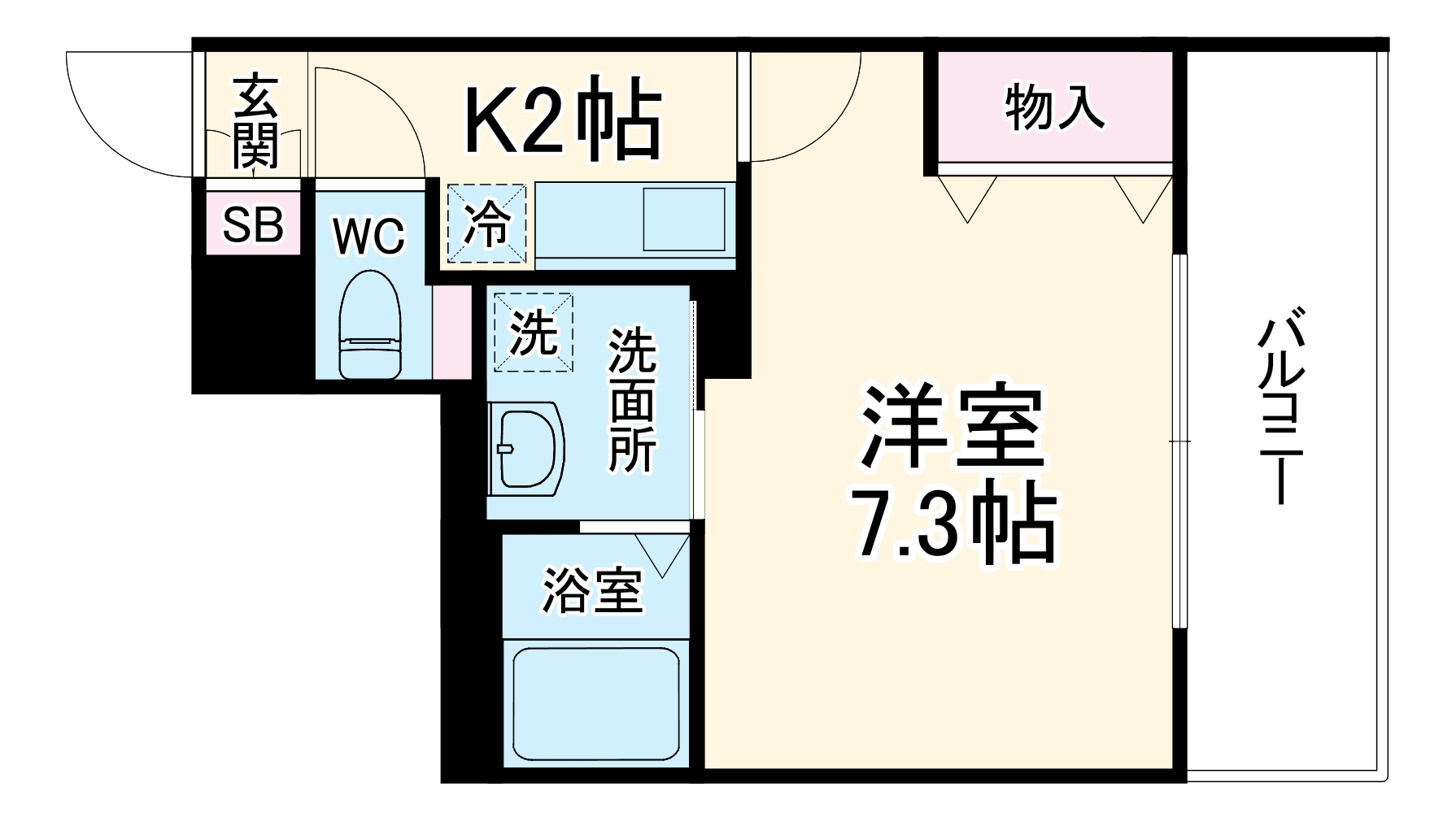 プレサンス京都五条天使突抜の間取り