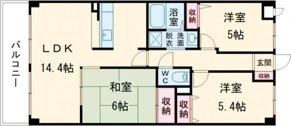 セントフローレンスパレス桂の間取り