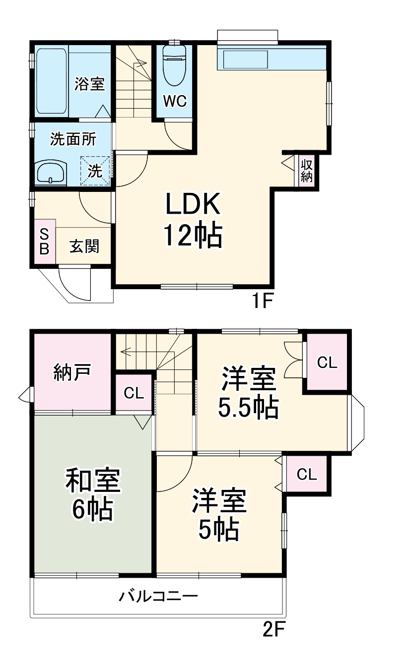 座間市入谷西4丁目戸建ての間取り
