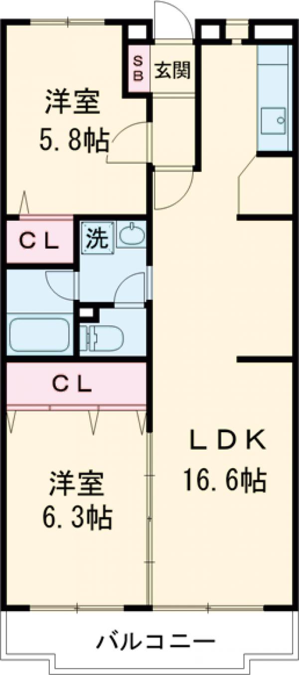 リブレス牛久の間取り
