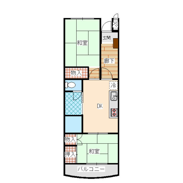 阿子島ハイツの間取り