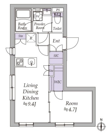 アトリオフラッツ日暮里の間取り