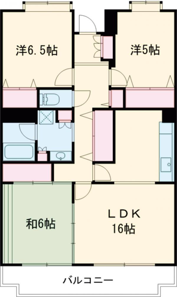 パークヒルズ・ツルベA棟の間取り