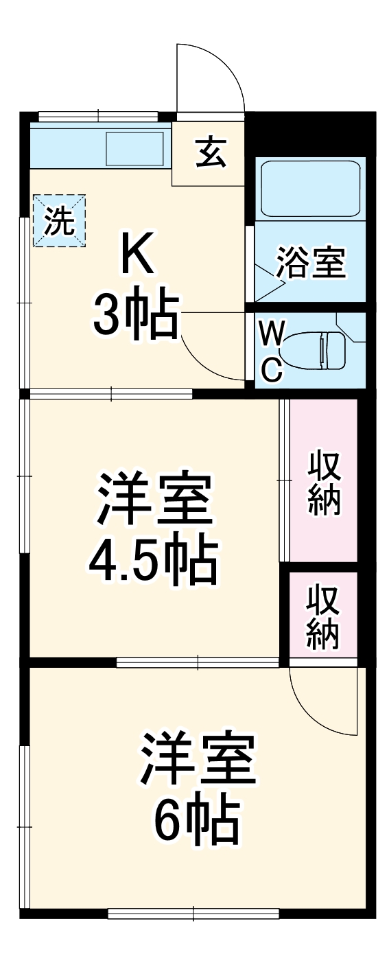 河口荘の間取り