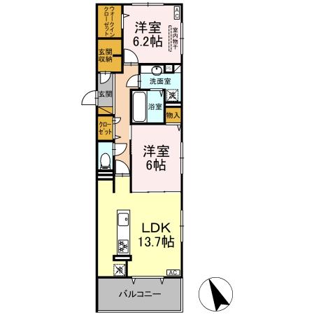 D's LIEN (ディーズリアン) Dの間取り