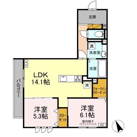 D's LIEN (ディーズリアン) Dの間取り