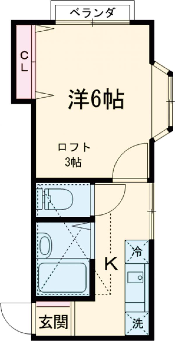 ハイツ玉田の間取り