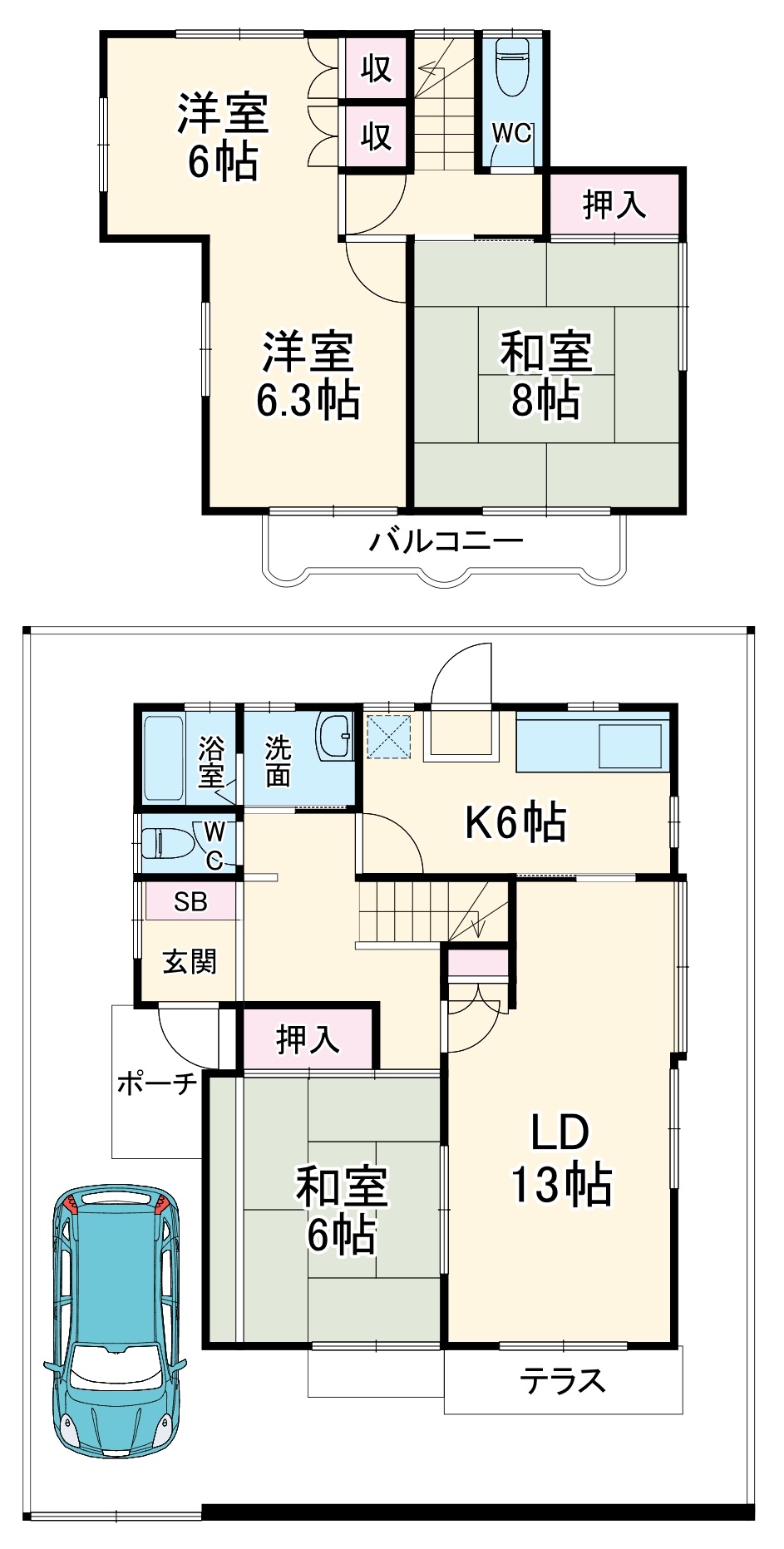 東千葉1丁目貸家の間取り