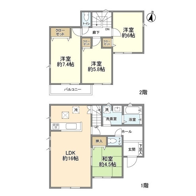Kolet八王子四谷#02の間取り