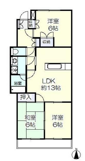 サンライズ中瀬の間取り