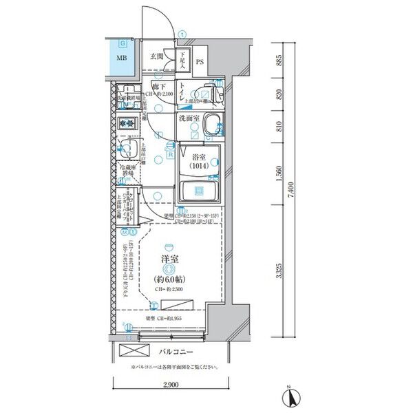 ディアレイシャス名古屋浄心の間取り