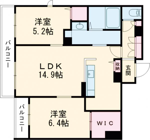 シャーメゾン六本松南の間取り