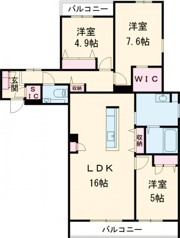 シャーメゾン六本松南の間取り