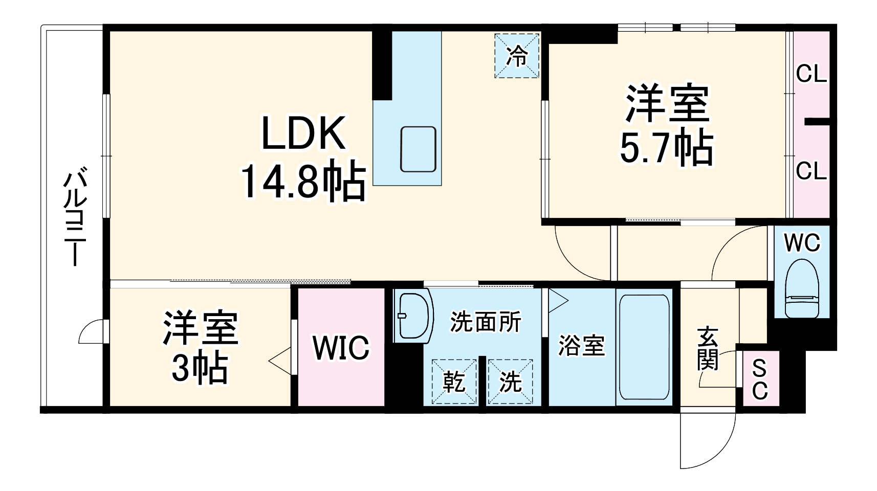 Clashist新森の間取り