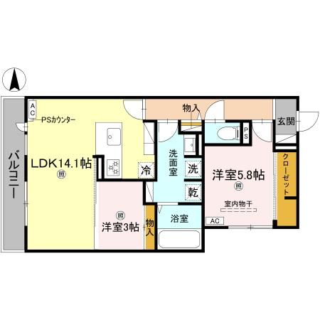 Clashist新森の間取り