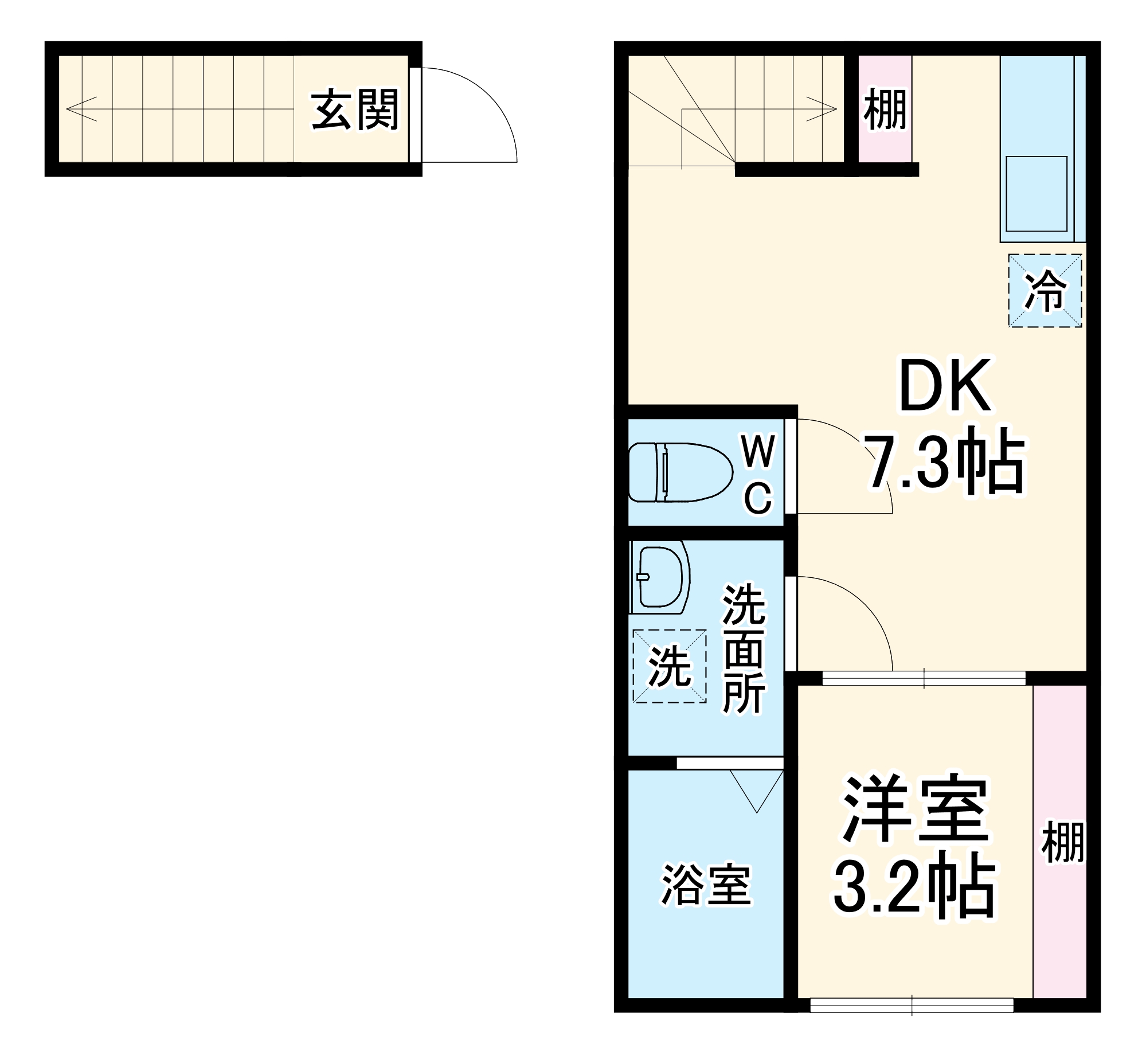レーベル勝田台の間取り