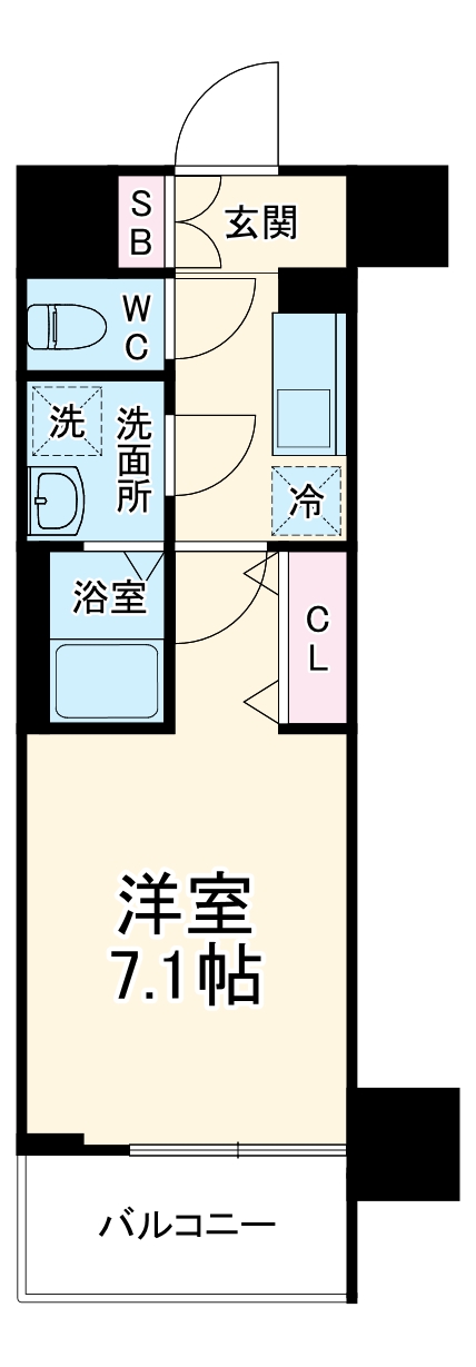 ソルテラスOSAKAJO ESTの間取り