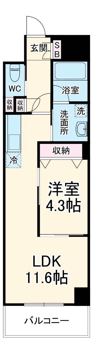 クラウドクレスト栄町の間取り