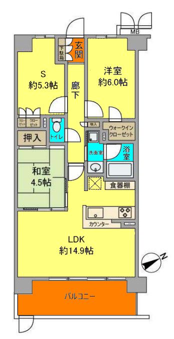 サンクレイドル蕨の間取り