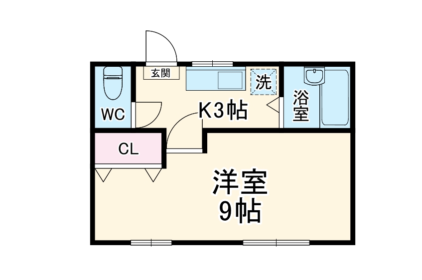 大曽根の完工年月(1986年11月)築の賃貸アパートの間取り