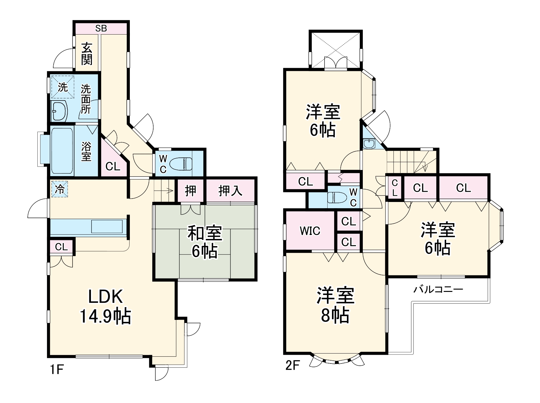 松戸市高塚新田581戸建の間取り