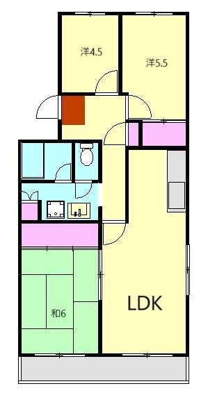 コーポラス587の間取り