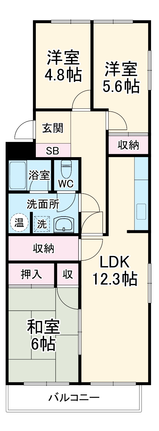 初穂マンション北浦和の間取り